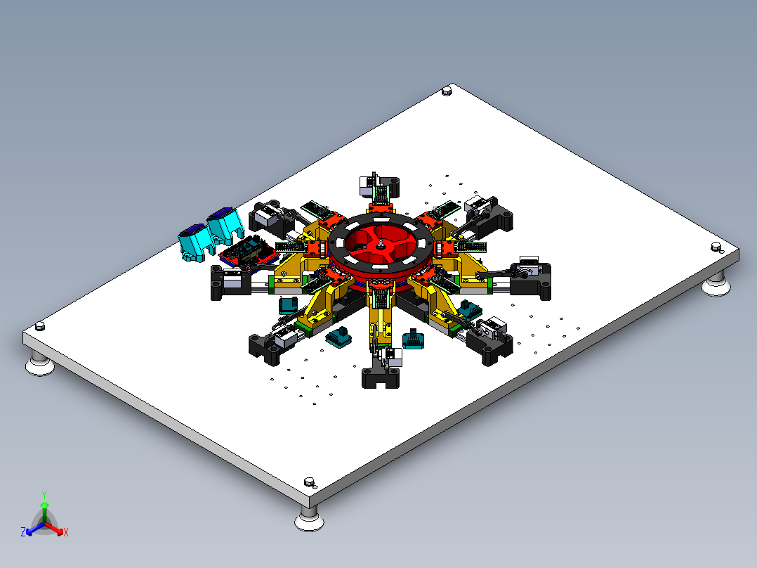 电磁电动机结构3D图纸 Solidworks设计正等轴测图