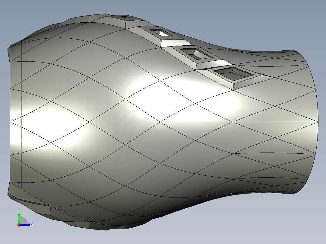 3D打印花瓶左视图