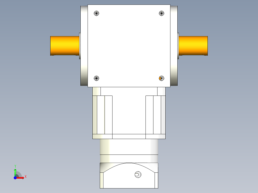 换向器PW170双轴 PLX142-L2 22-110-145-M8.stp前视图