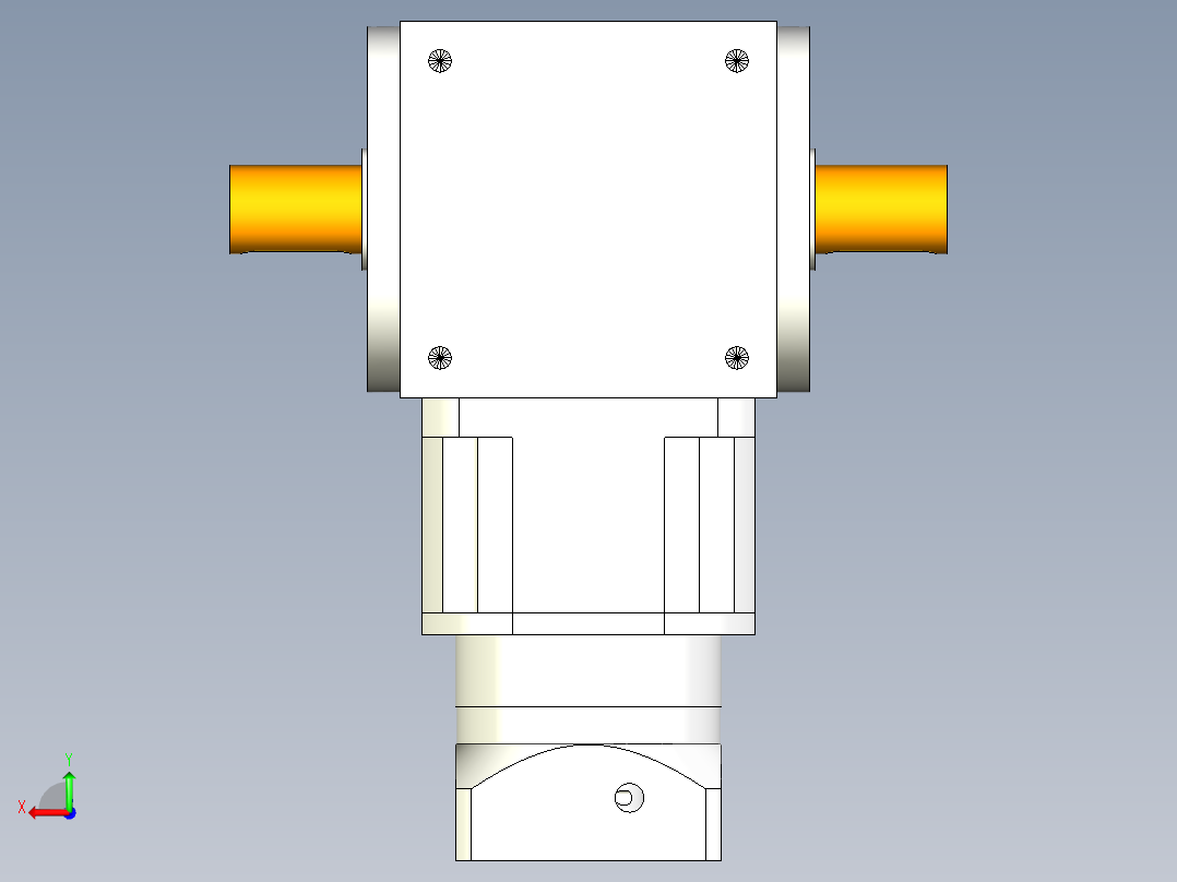换向器PW170双轴 PLX142-L2 22-110-145-M8.stp后视图
