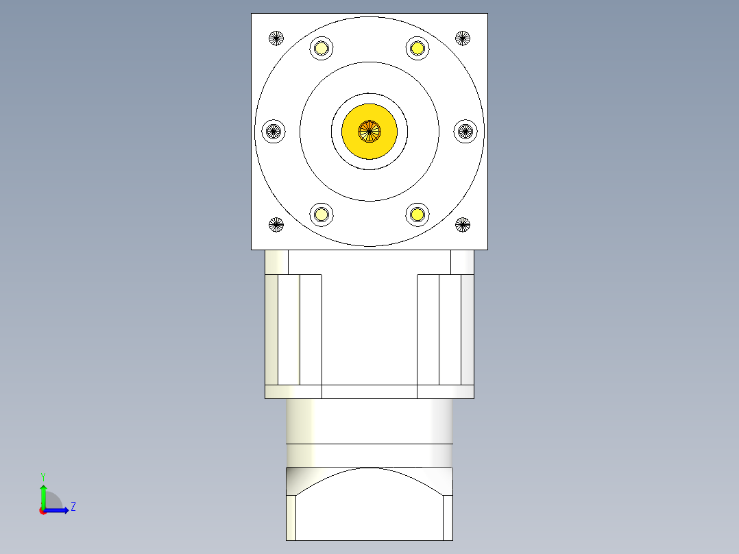 换向器PW170双轴 PLX142-L2 22-110-145-M8.stp左视图