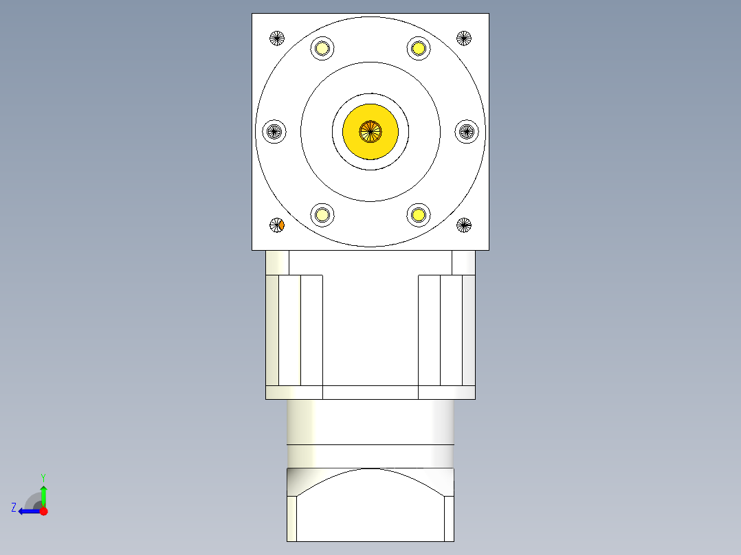 换向器PW170双轴 PLX142-L2 22-110-145-M8.stp右视图