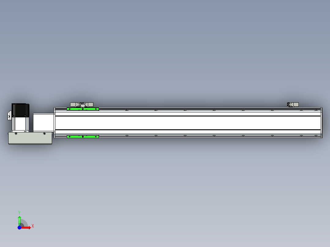 同步带滑台-半封闭B10H-L45-S700-L-P40-D3前视图