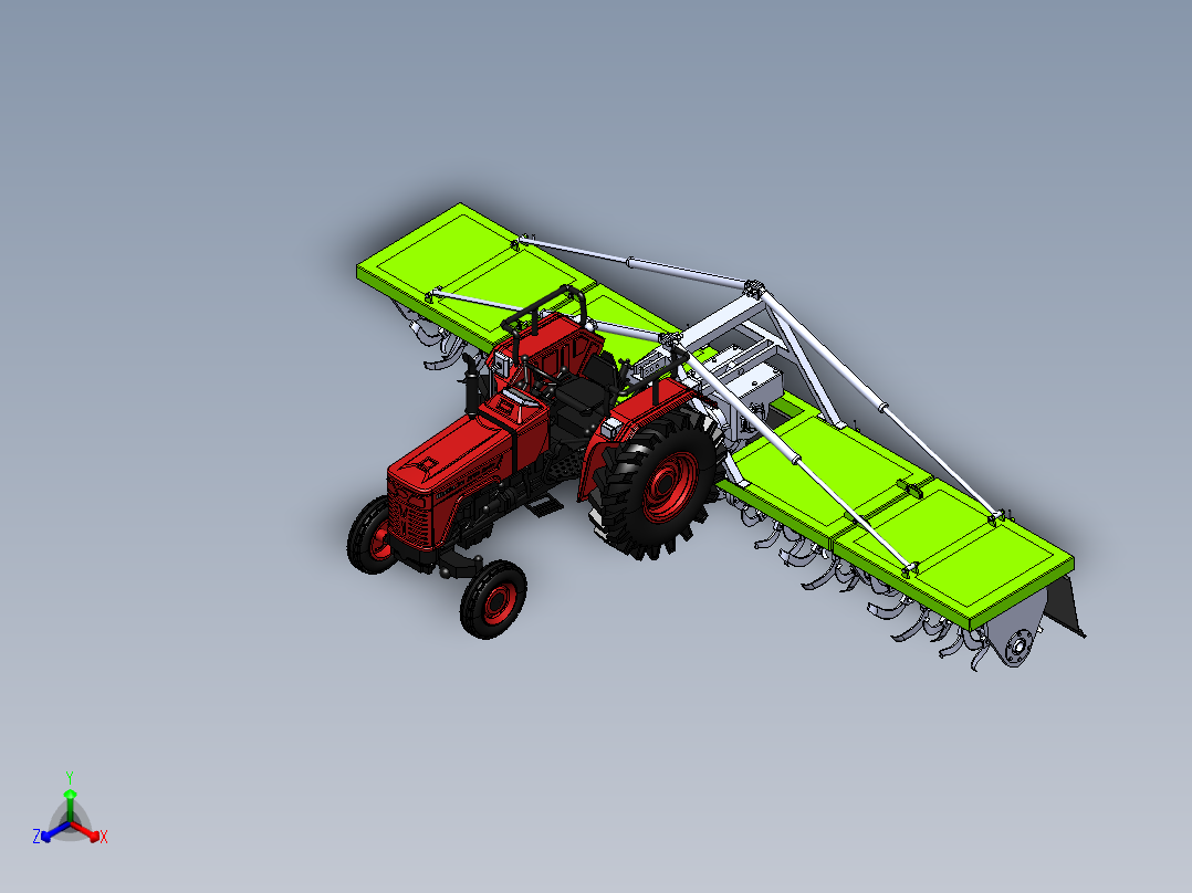 旋耕机正等轴测图