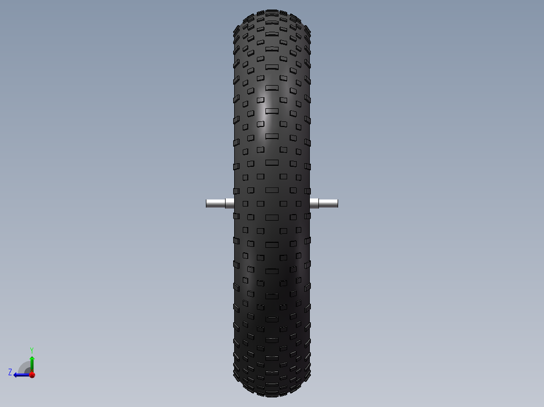 20 英寸 x 80 毫米宽自行车车轮带轮毂电机--SW右视图