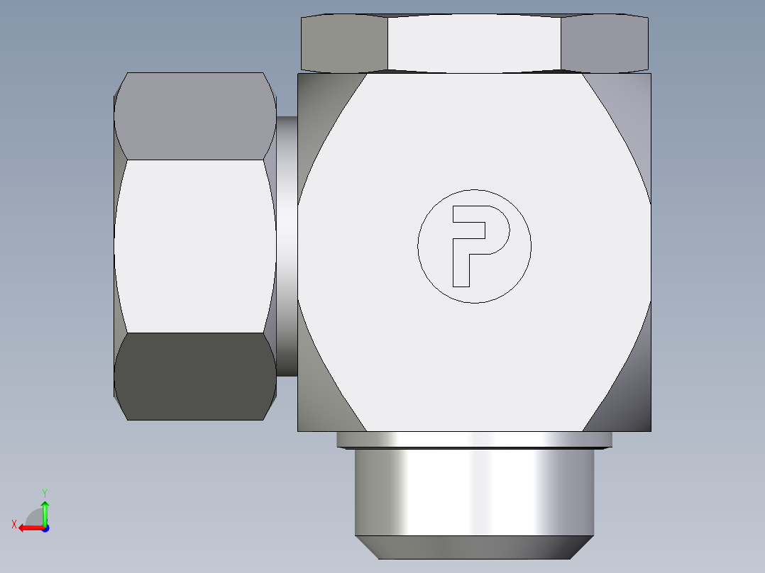 卡套式工业通用硬管接头EO_High_pressure_banjo_elbow_WH38ZSRCF后视图