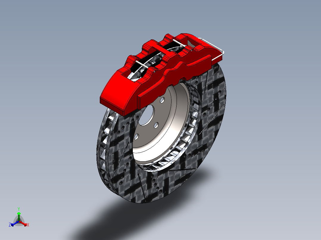 制动器 (28)正等轴测图