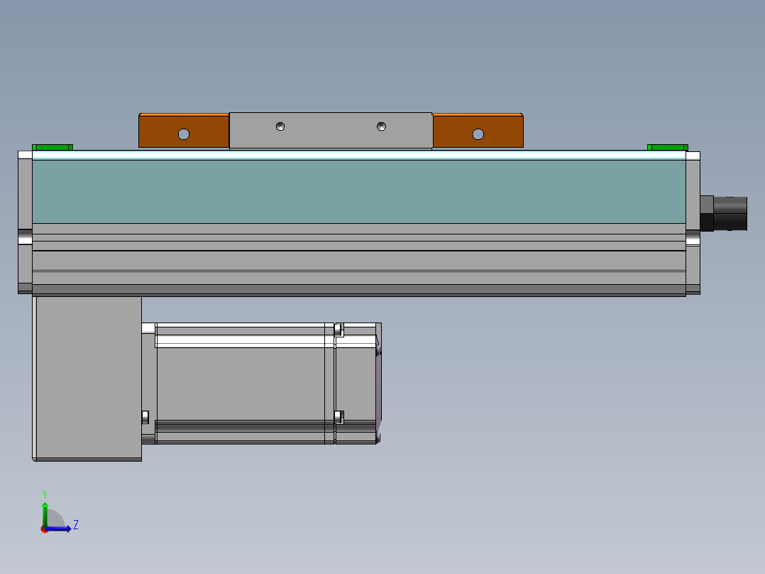 MCH丝杆全封闭MCH14-BM-400W左视图
