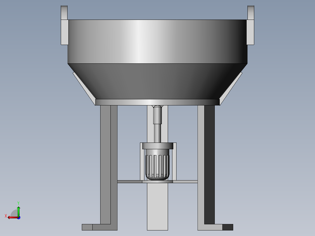 饲料加工用搅拌设备后视图