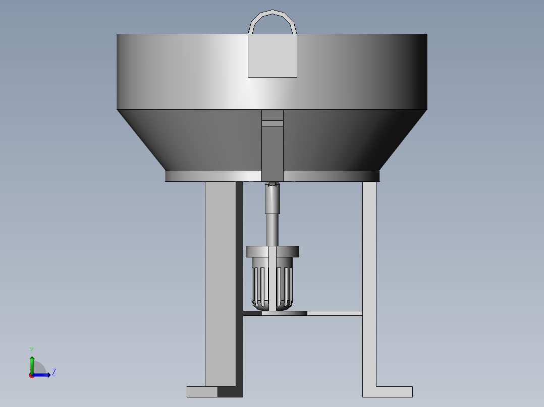 饲料加工用搅拌设备左视图