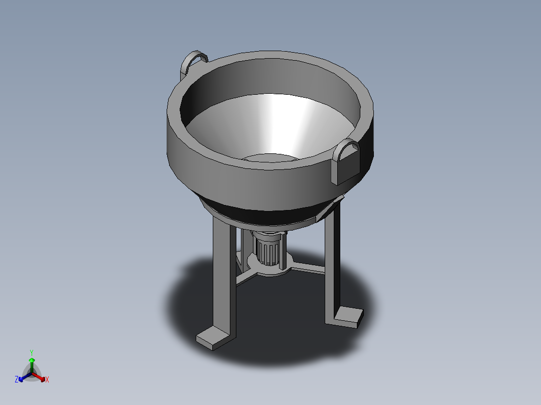 饲料加工用搅拌设备正等轴测图