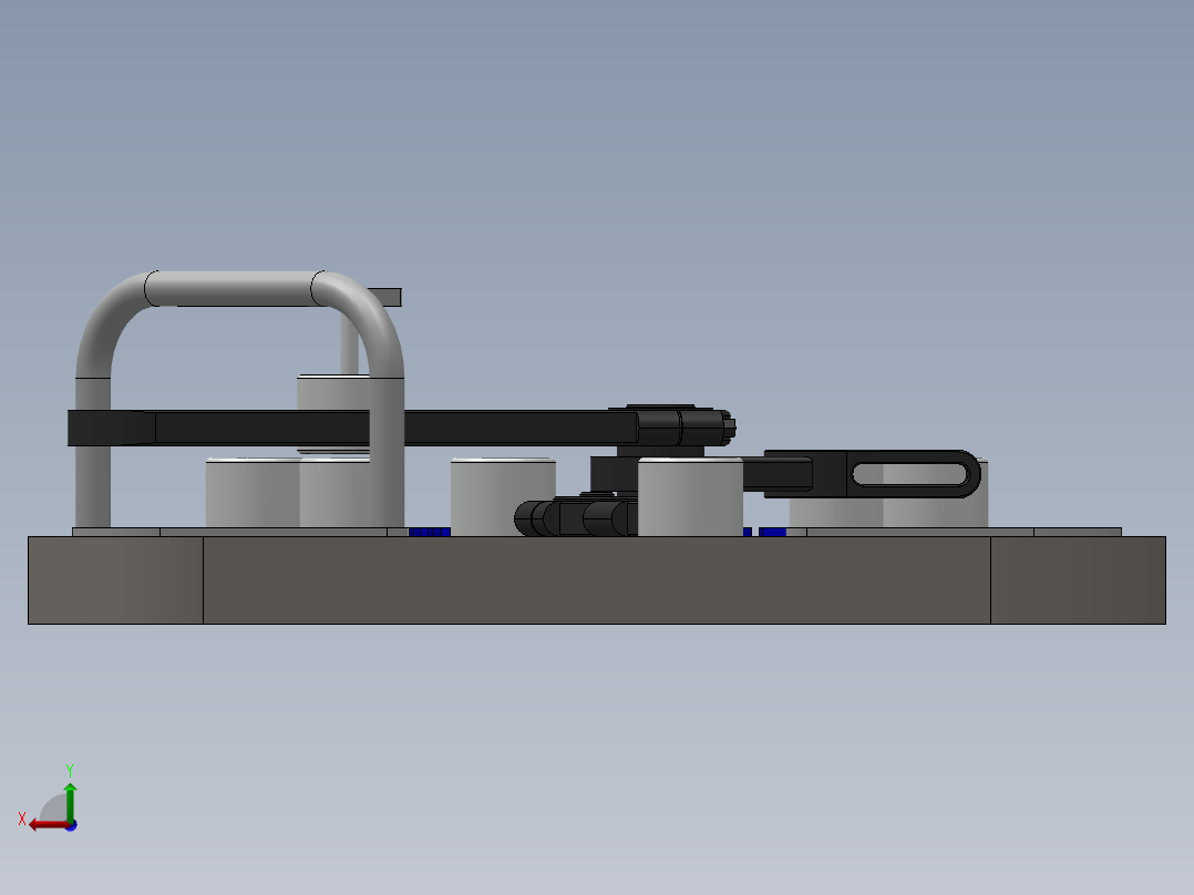槽轮间歇转盘机构后视图