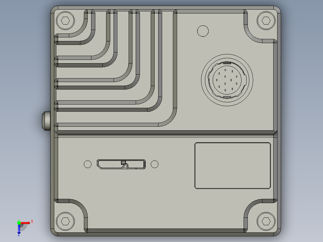 大恒相机镜头Daheng_MARS-U3_3D_Drawing多系列图纸俯视图
