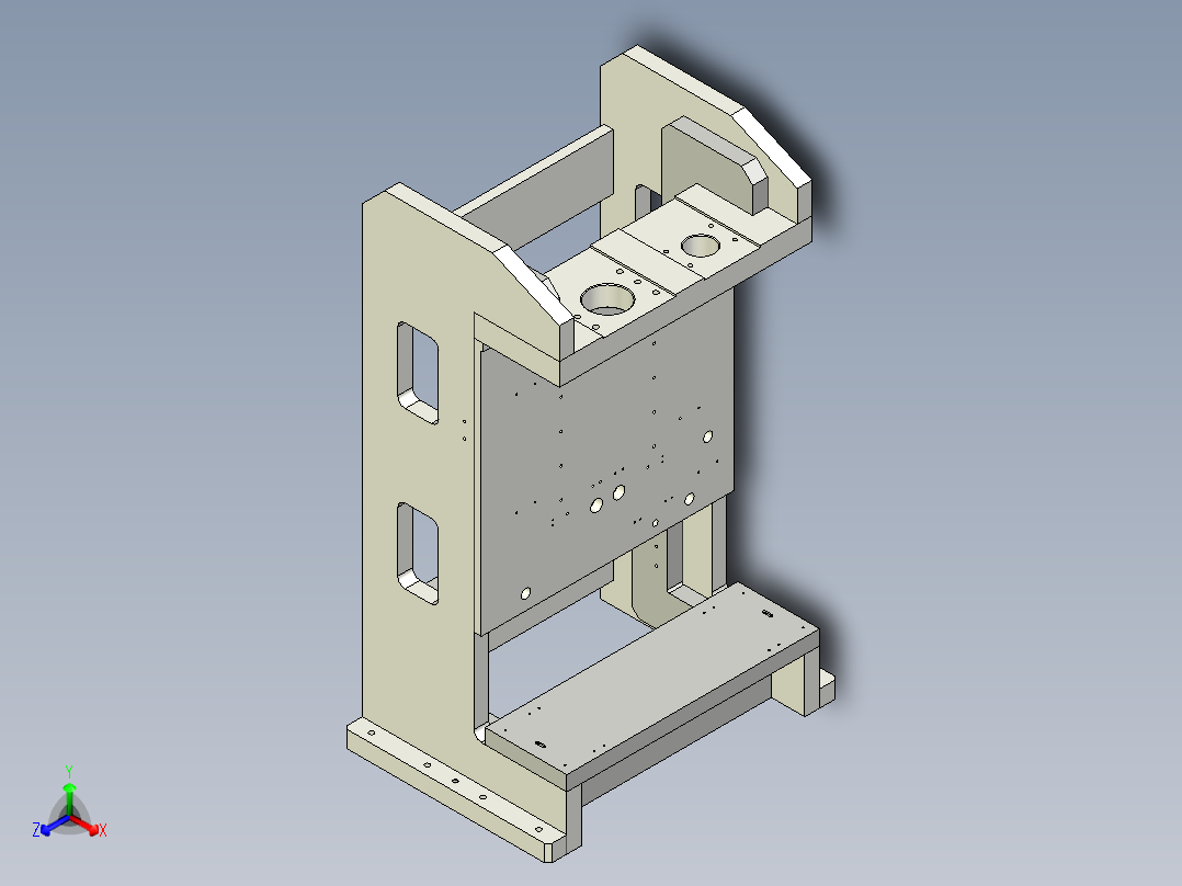蜗杆组件压机正等轴测图