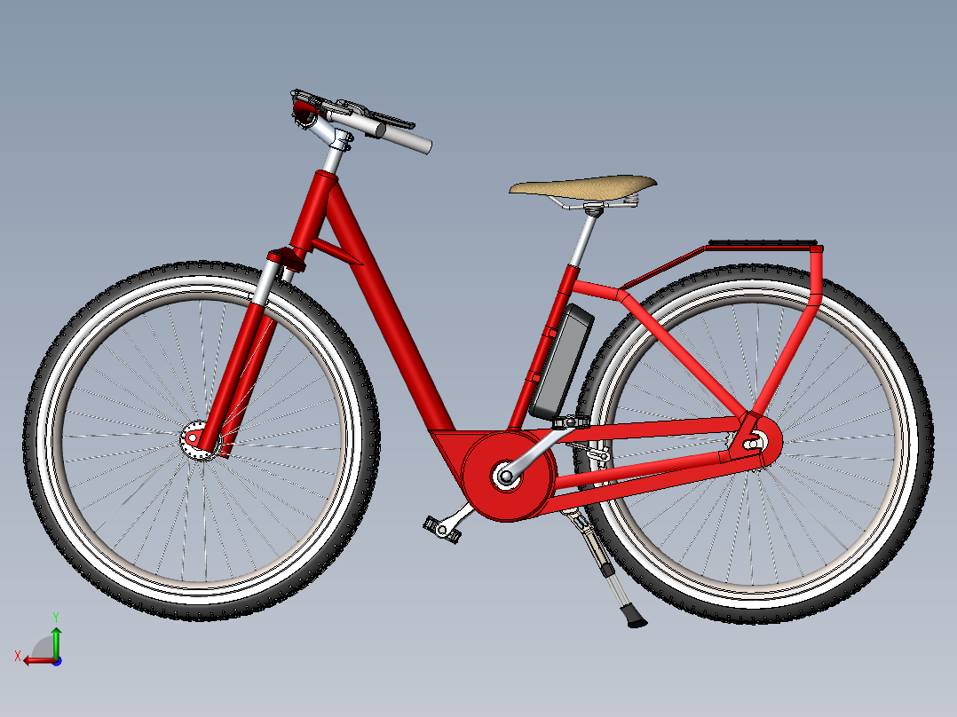 电动自行车 摩托车 (19)后视图