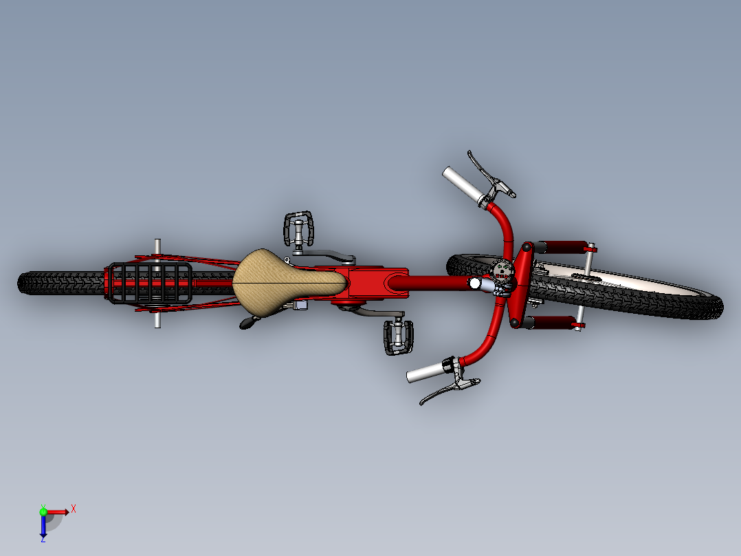 电动自行车 摩托车 (19)俯视图
