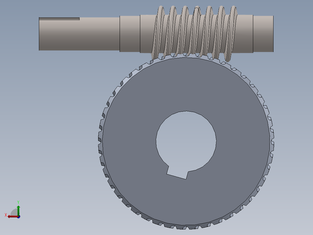 齿轮啮合 (134)后视图