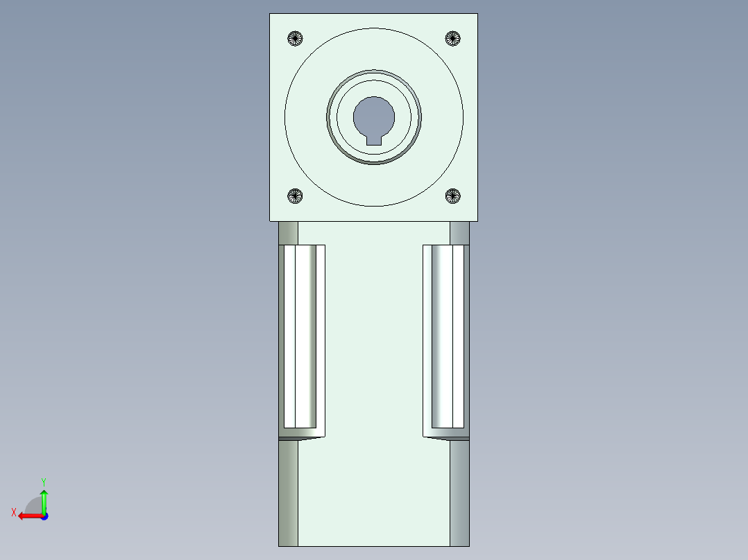 换向器PW70双孔 PLX60-L2 14-50-70-M4.stp后视图