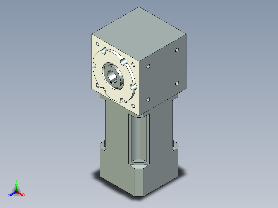 换向器PW70双孔 PLX60-L2 14-50-70-M4.stp正等轴测图
