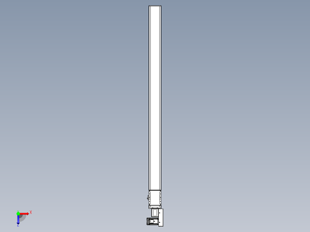 同步带全封闭直线模组TPA-HCB-105D-90-L1500-MR-C-P20-N3俯视图