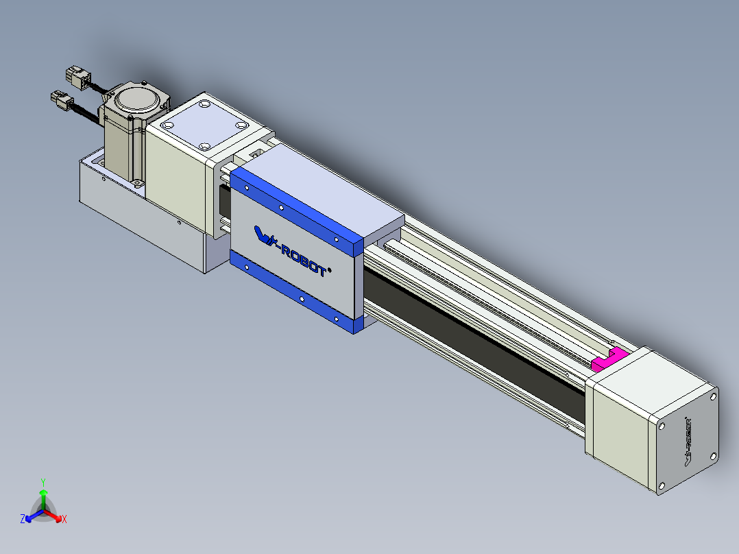 威洛博LB.GB同步带传动--欧规系列GB8-L96-S300-BL-P40正等轴测图