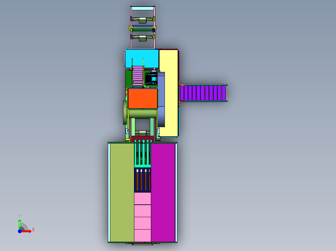 石灰石石子破碎生产线前视图