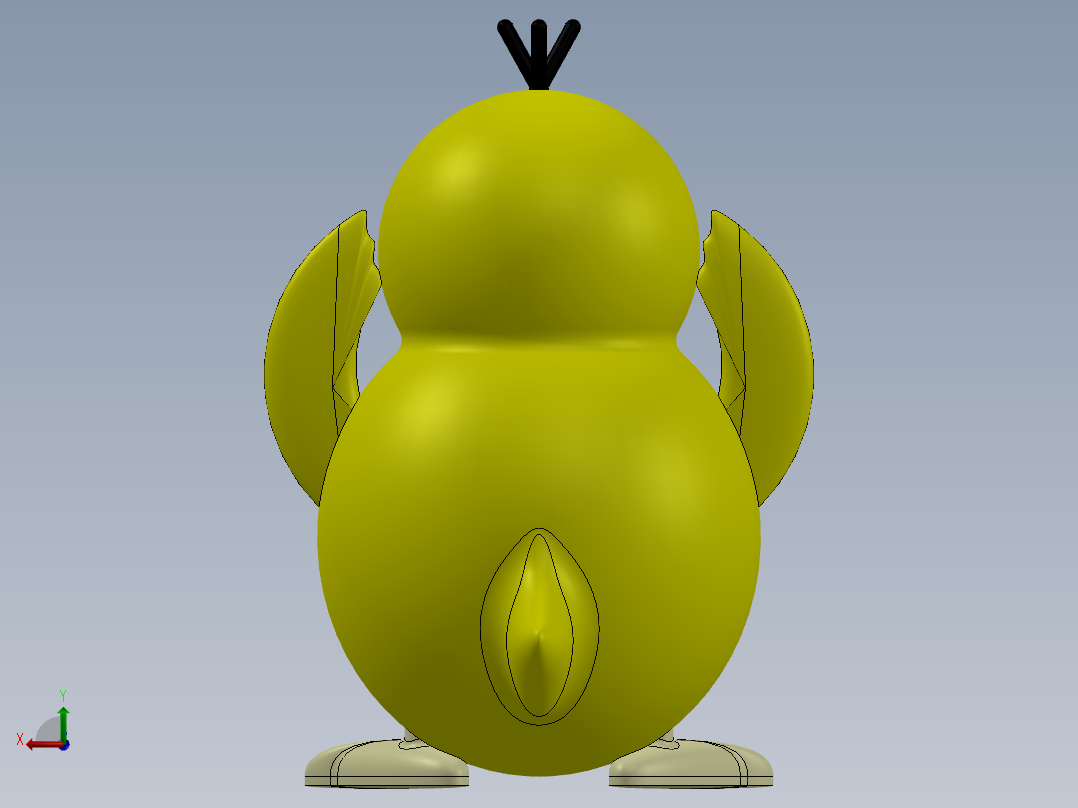 口袋妖怪-迷幻鸭2后视图