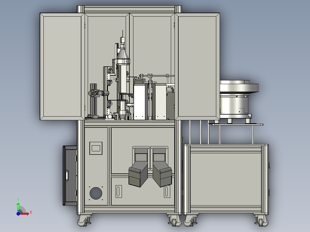 铝型材机箱视觉检测设备完整图纸1前视图
