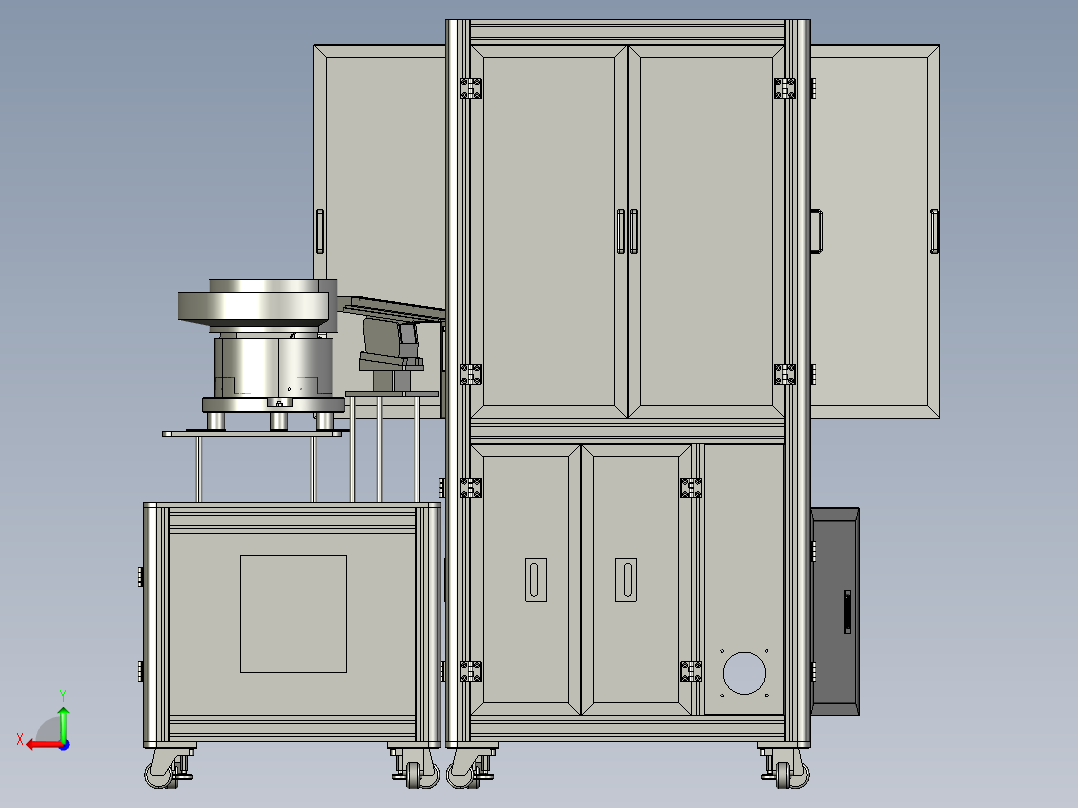 铝型材机箱视觉检测设备完整图纸1后视图