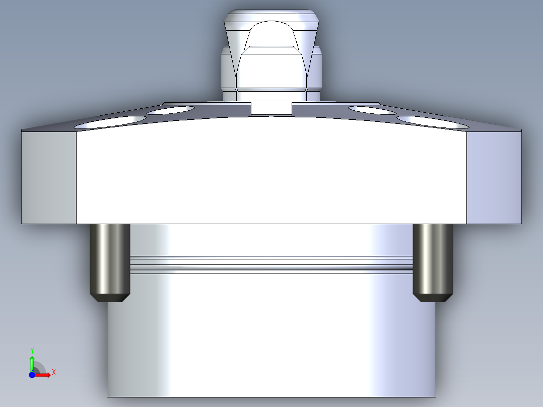KOSMEKSFH2130-G多系列多零件图纸模型前视图