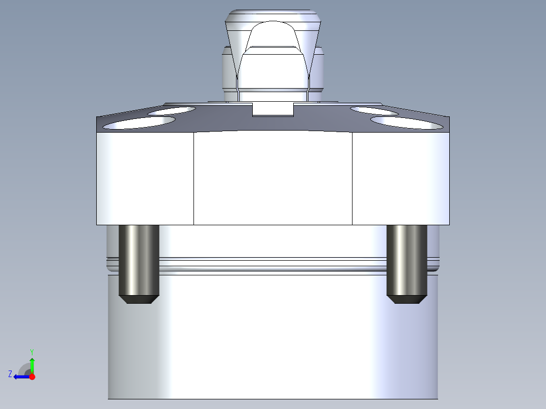 KOSMEKSFH2130-G多系列多零件图纸模型右视图