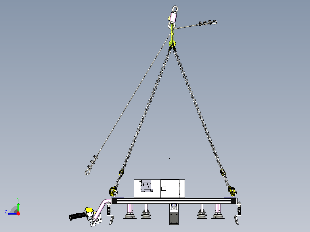 上壳体柔性吊具-吸盘式右视图