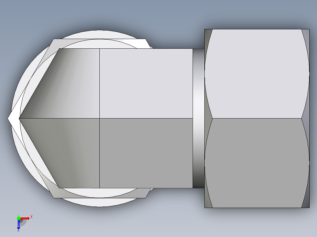 卡套式工业通用硬管接头EO_Adjustable_Locknut_elbow_WEE25ZSRCF俯视图