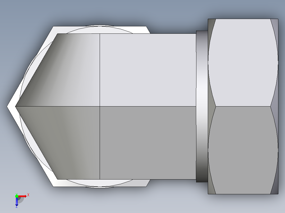 卡套式工业通用硬管接头EO_Adjustable_Locknut_elbow_WEE42ZLMORCF俯视图