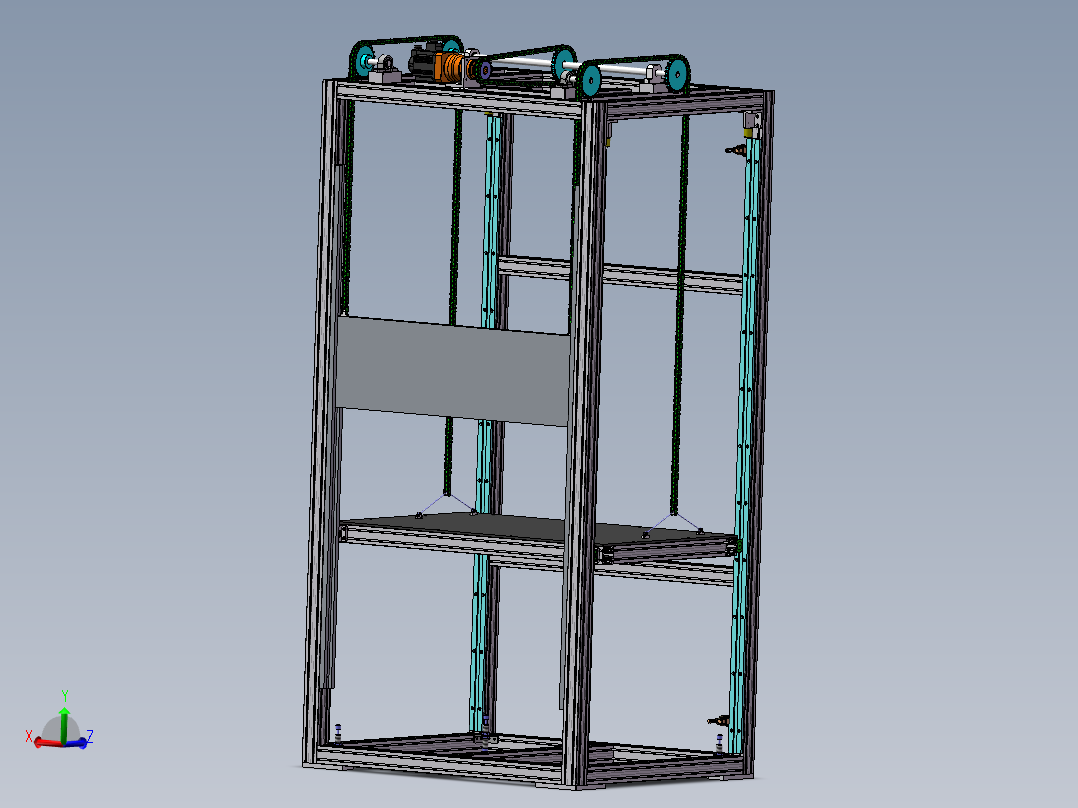 链式提升机设计含三维图+二维+说明书