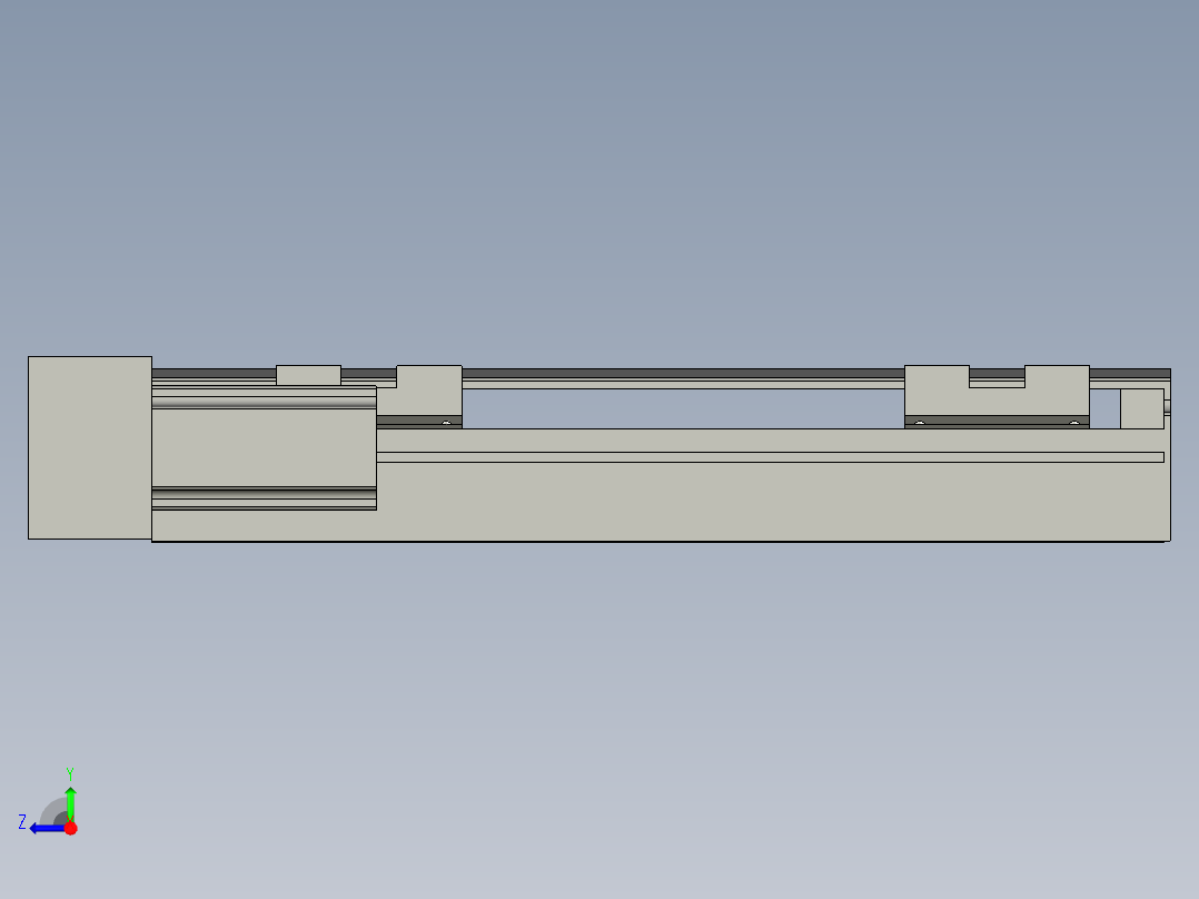 直线模组LHA6-S200-L-100W(16丝杆)设计图纸右视图