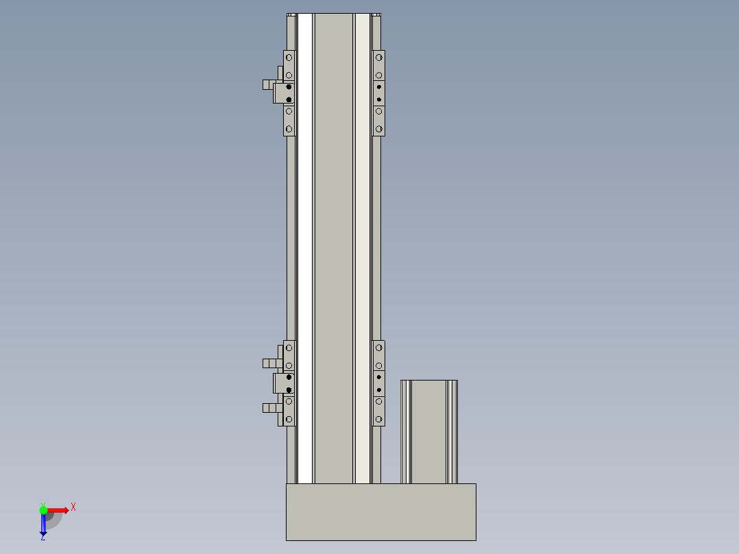 直线模组LHA6-S200-L-100W(16丝杆)设计图纸俯视图