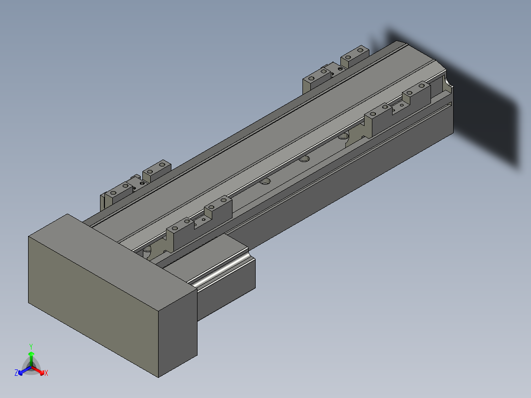 直线模组LHA6-S200-L-100W(16丝杆)设计图纸正等轴测图