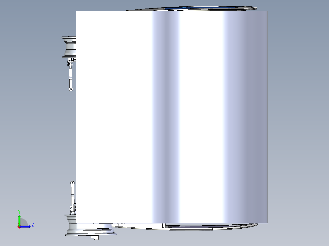 电动汽车右前车门设计含三维图二维图说明书左视图