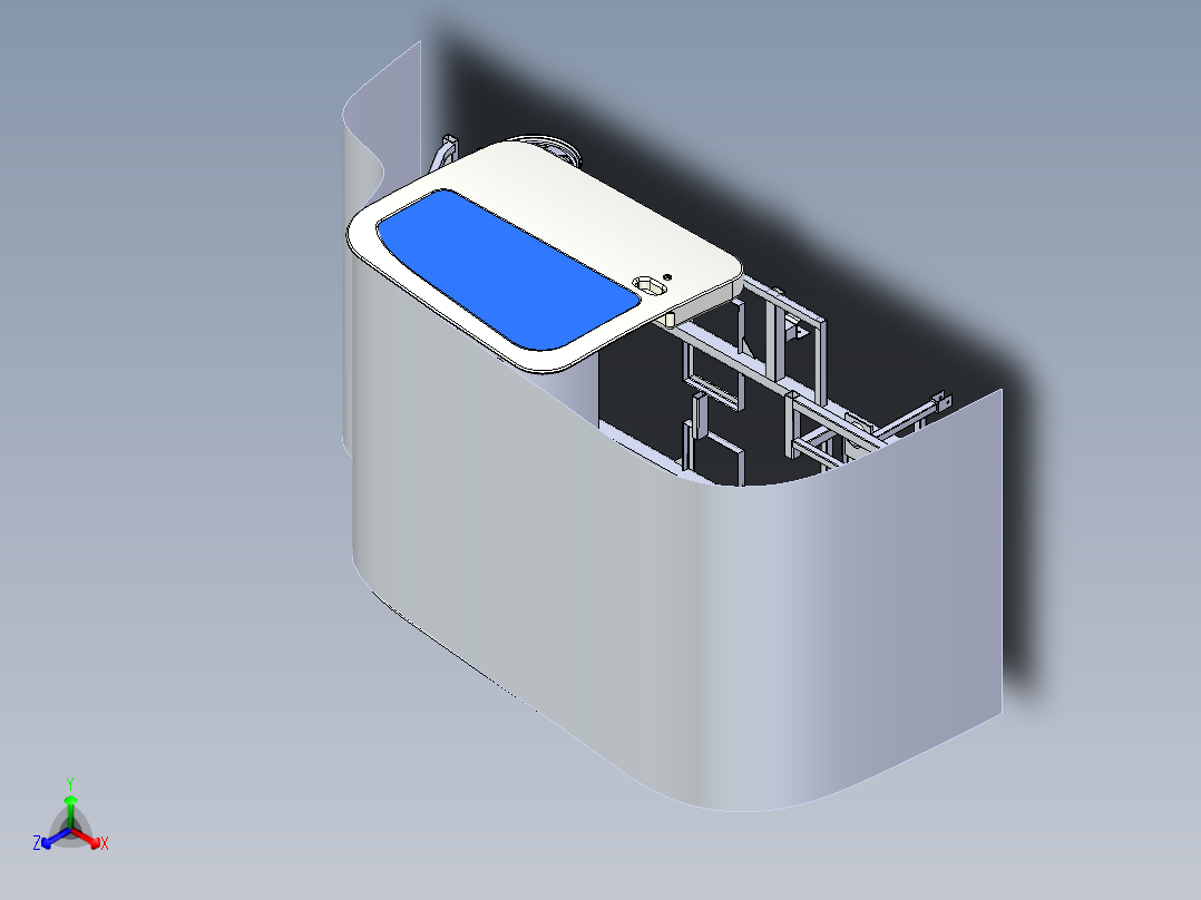 电动汽车右前车门设计含三维图二维图说明书正等轴测图