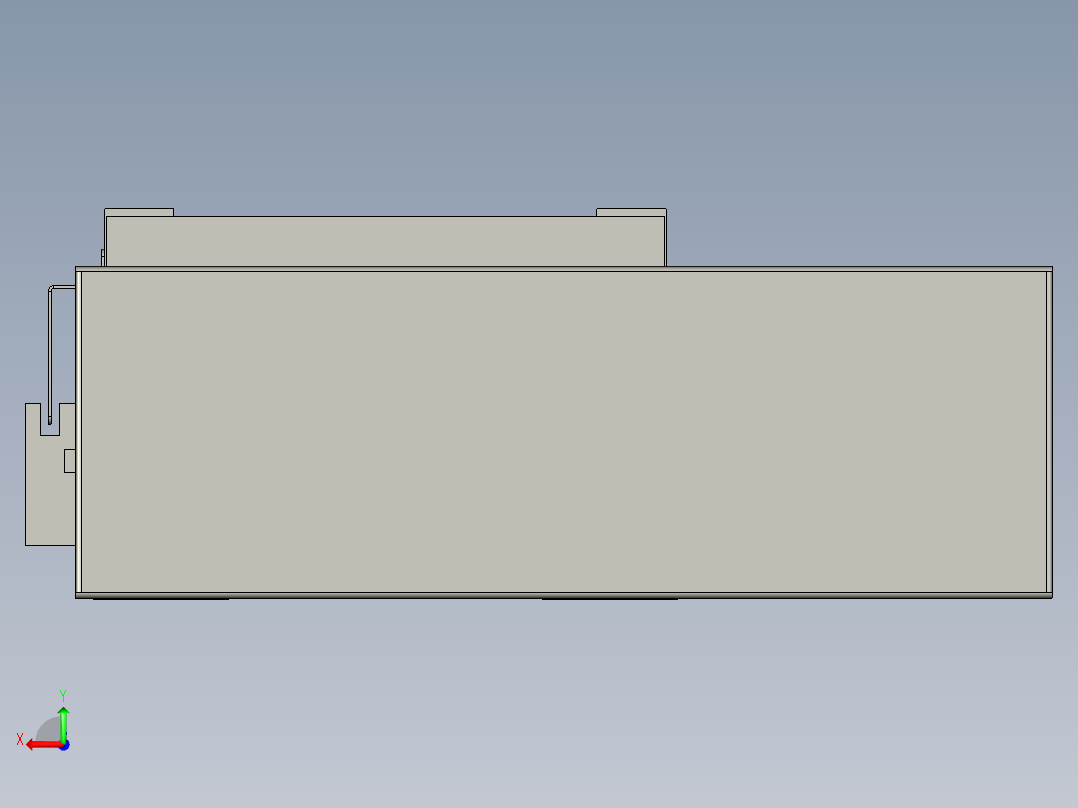 直线模组LHC17-S550-L设计图纸后视图
