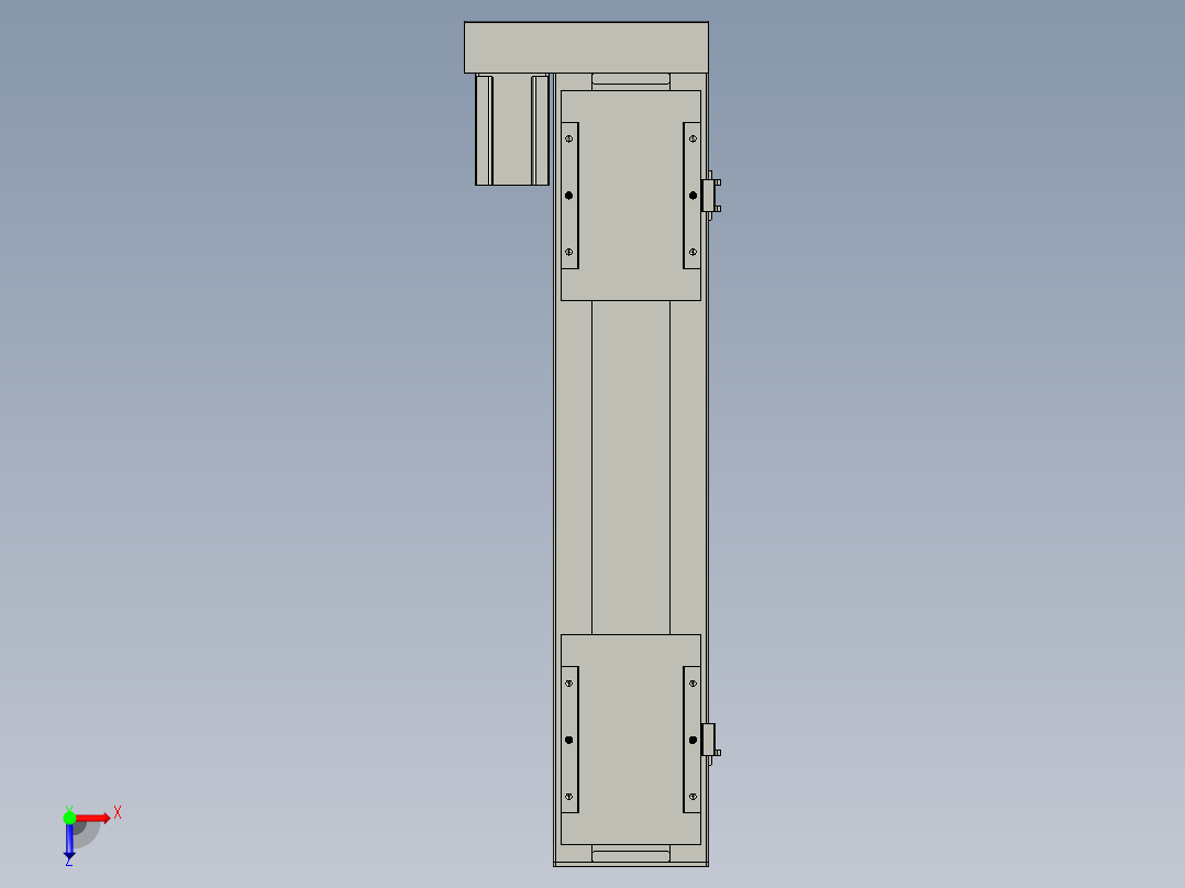 直线模组LHC17-S550-L设计图纸俯视图