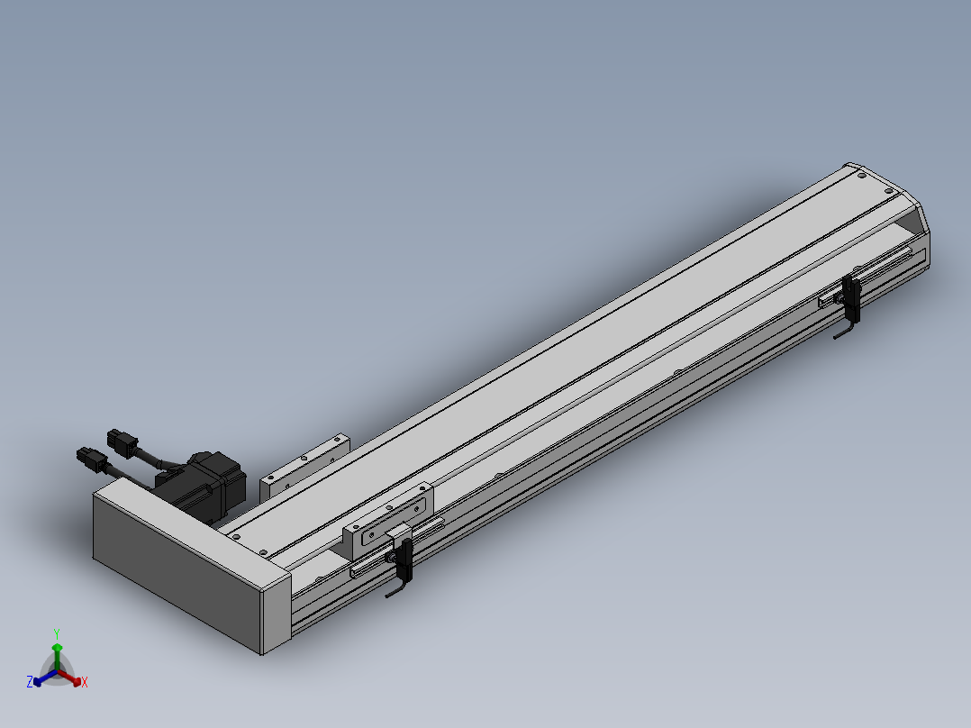 精密模组MY120-T10-500L-BR-P10B-C4-C正等轴测图