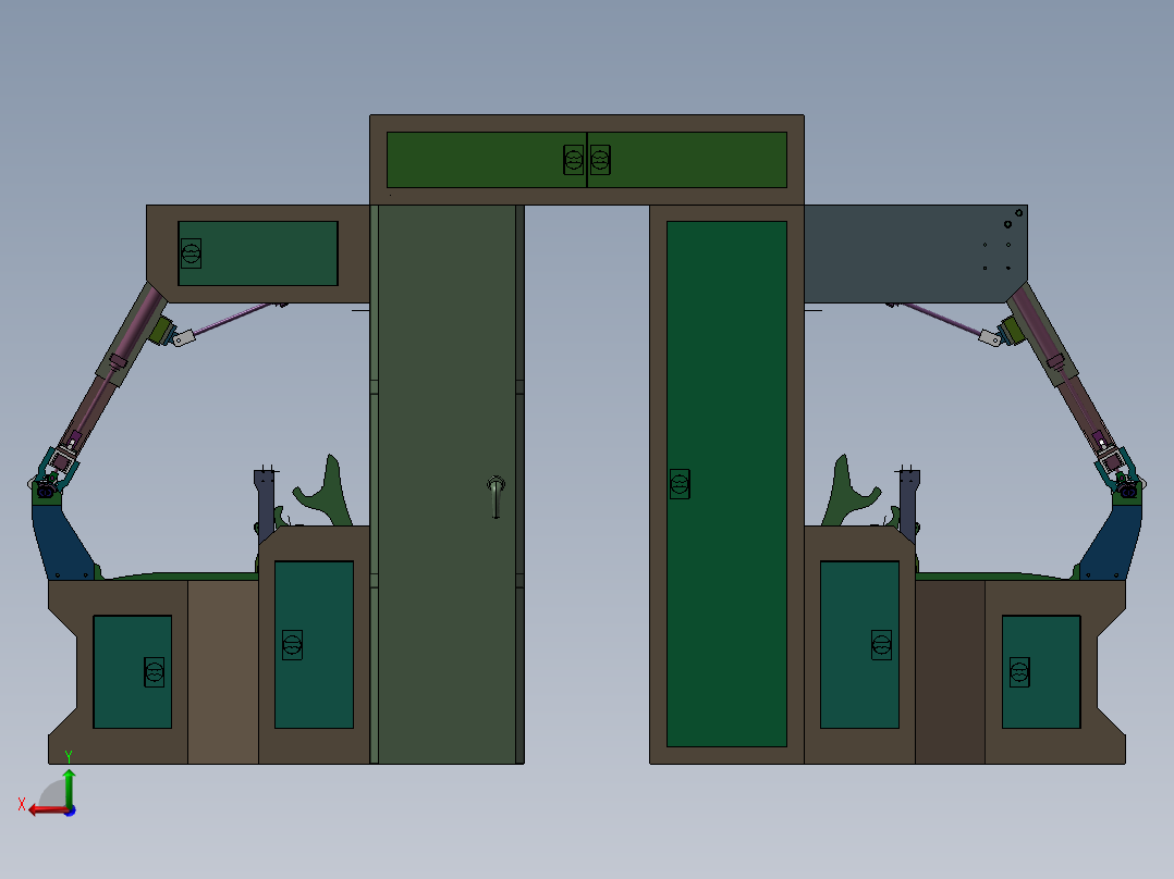 吹膜机自动后收卷设备后视图
