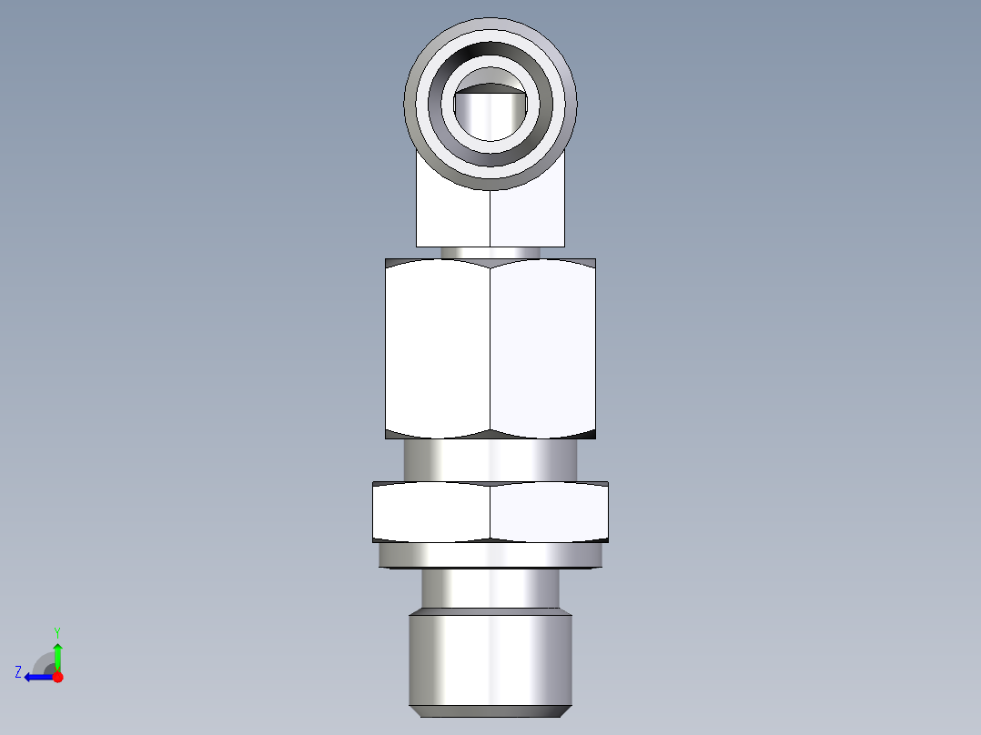 卡套式工业通用硬管接头EO_Assembled_adjustable_standpipe_elbow_EVW08LROMD71右视图