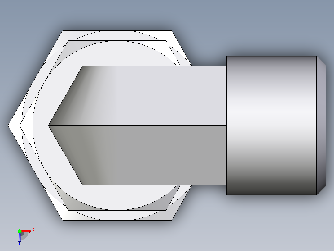 卡套式工业通用硬管接头EO_Assembled_adjustable_standpipe_elbow_EVW08LROMD71俯视图