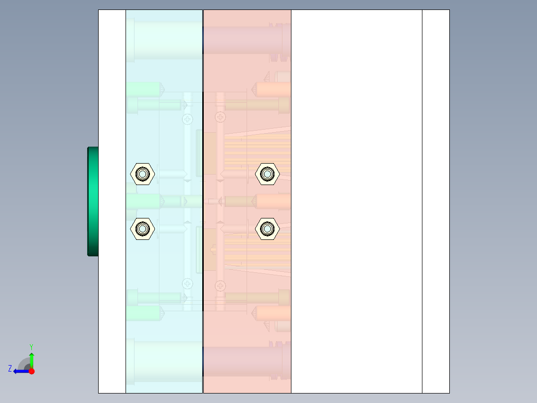 遥控器前盖注塑模具设计含UG三维==1036564==250右视图