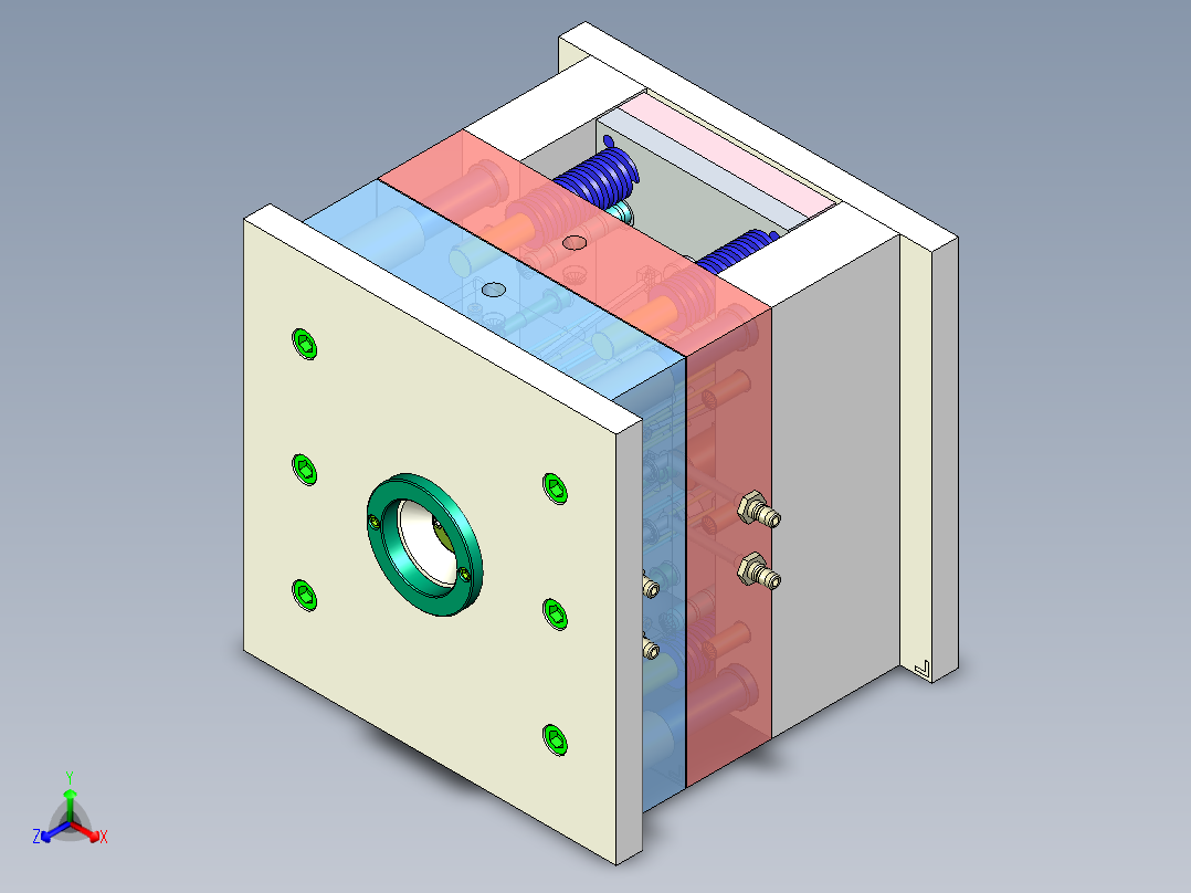遥控器前盖注塑模具设计含UG三维==1036564==250正等轴测图
