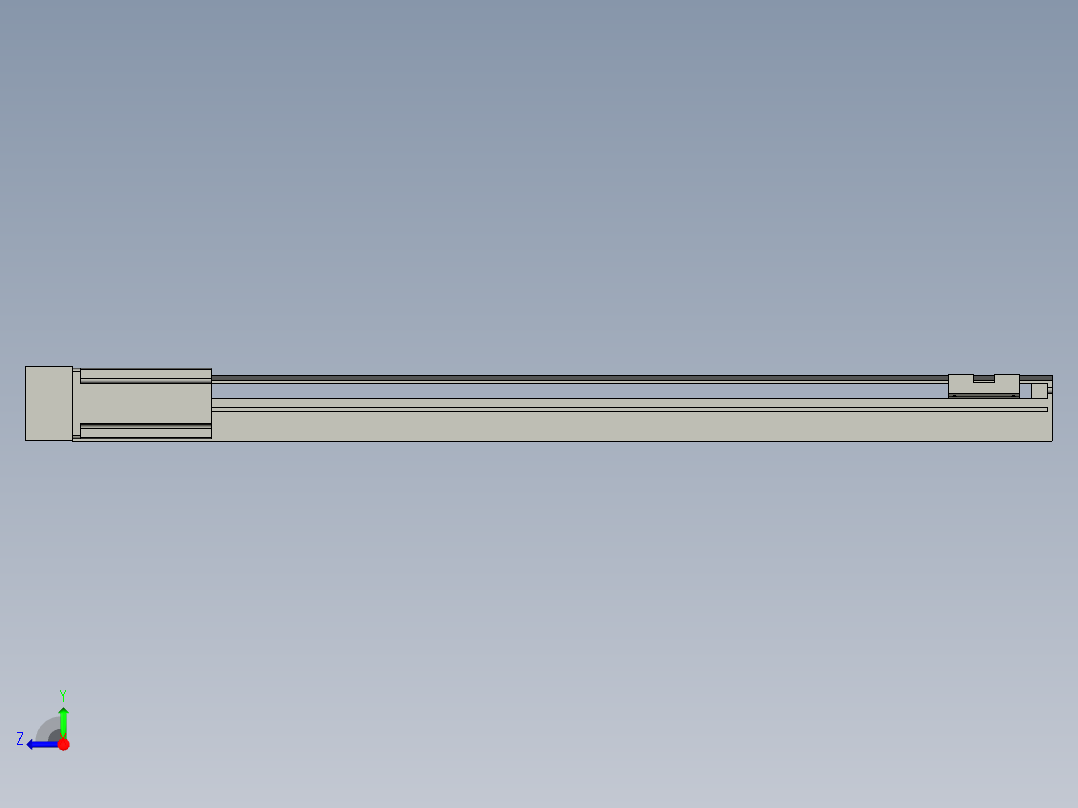 直线模组LHA6-S700-L-200W(16丝杆)设计图纸右视图