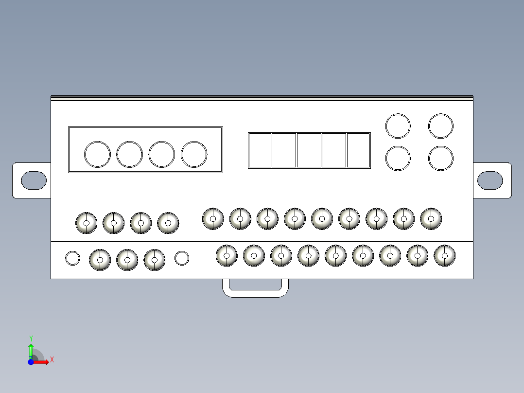基恩士KV-RC4AD_DA_kc图纸模型前视图